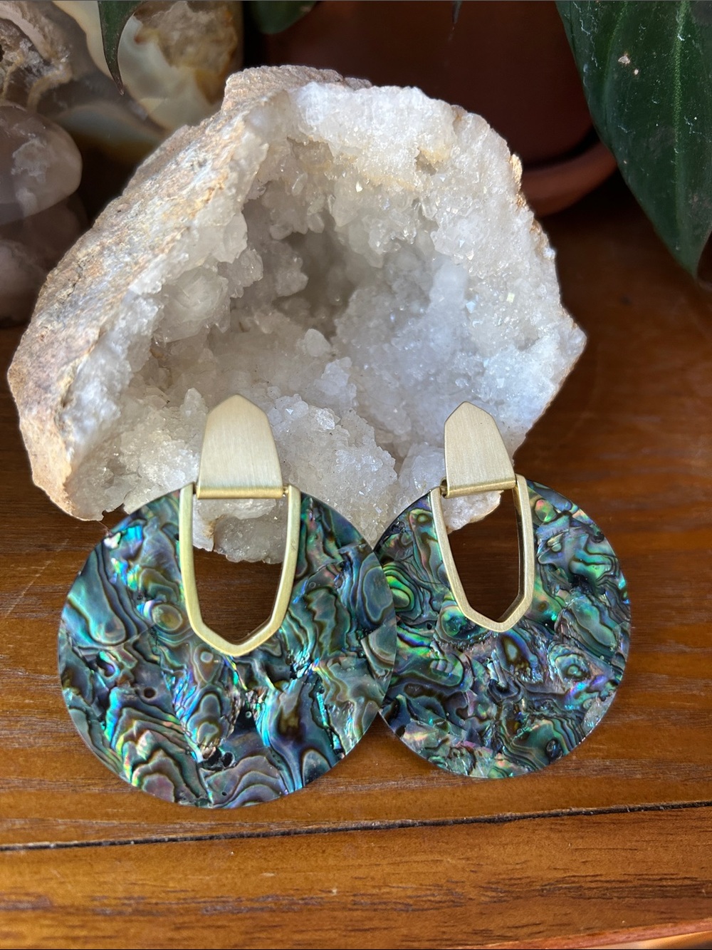 Kendra Scott Diane Earrings in Gold & Abalone